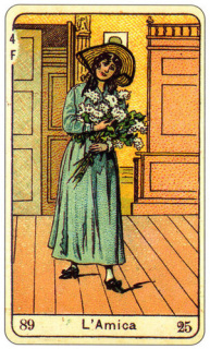 CARD OF L'AMICA RIGHT AND REVERSE - READING OF THE GYPSY SIBILLE ON LOVE CAREER LUCK FOR FREE ONLINE